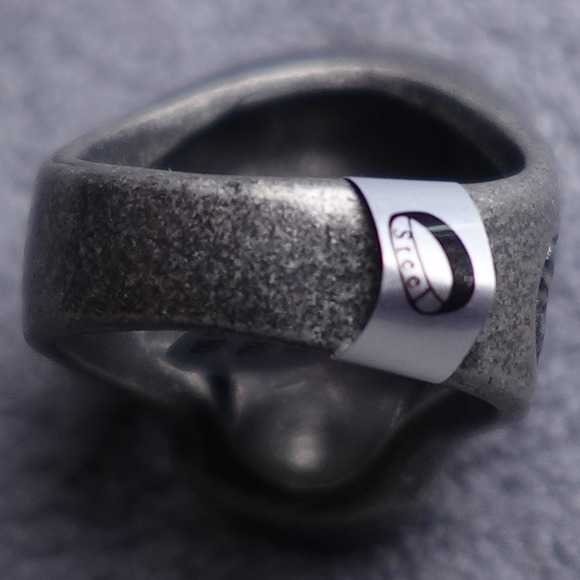 Stainless Steel Skull Sailor Ring Size 13 Gun Metal RSRN-653 - Picture 5 of 5